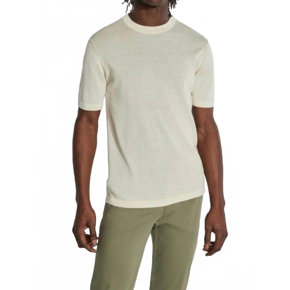 NEW JACK VICTOR men's wellington crew neck tee in ecru
